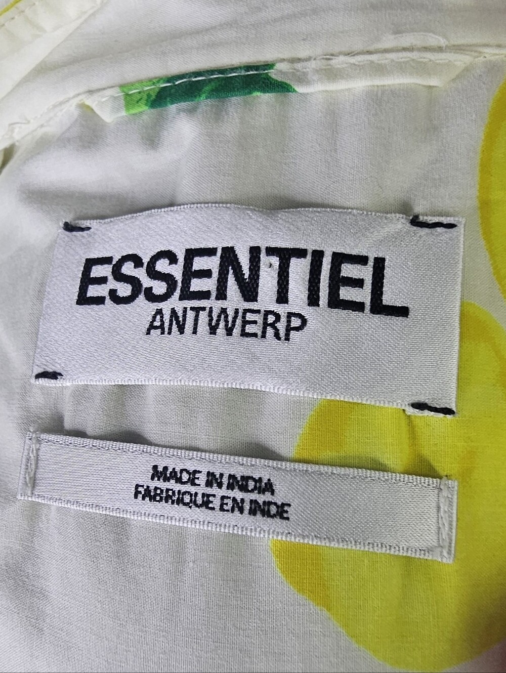 Essentiel Antwerp Darko lemon print shirt dress 34/2 - Picture 11 of 14